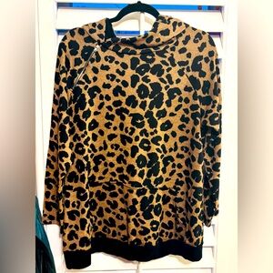 Women’s cheetah print hoodie